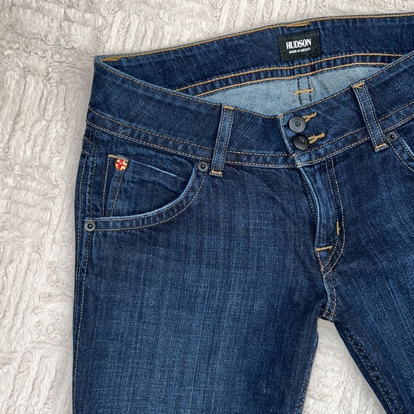 Hudson Jeans, size 28 bootcut, back flap pockets, dark wash EUC - Picture 12 of 16